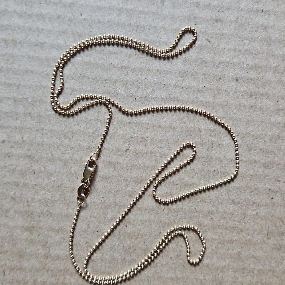 Gold Bead Chain Necklace - Minimal Ball Link Necklace
